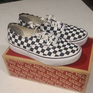 Vans Black and White Checkered Athletic Shoes